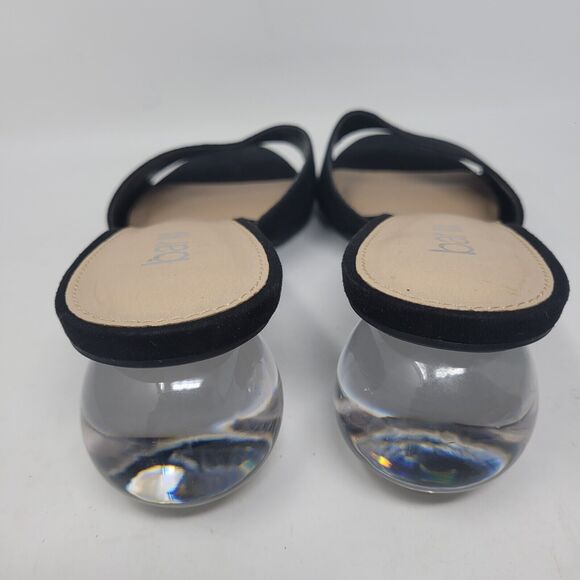 Bar III Womens Cally F Kate Suede Sandals Blck Crystal Ball Heels Sz 9 Spade NEW - Picture 2 of 10